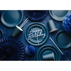 6 Piatti Blu Navy �23 cm - Cartone. n�1