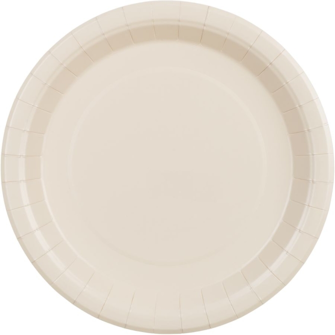 6 Piatti Beige �23 cm - Cartone 