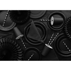 6 Piatti Neri �23 cm - Cartone. n�1