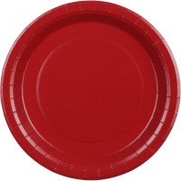 6 Piatti Rosso Borgogna �23 cm - Cartone