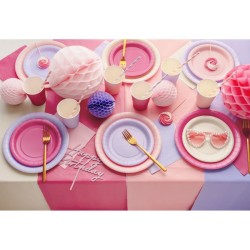 6 Piatti Rosa �23 cm - Cartone. n�3