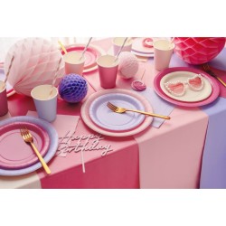 6 Piatti Rosa �23 cm - Cartone. n�4