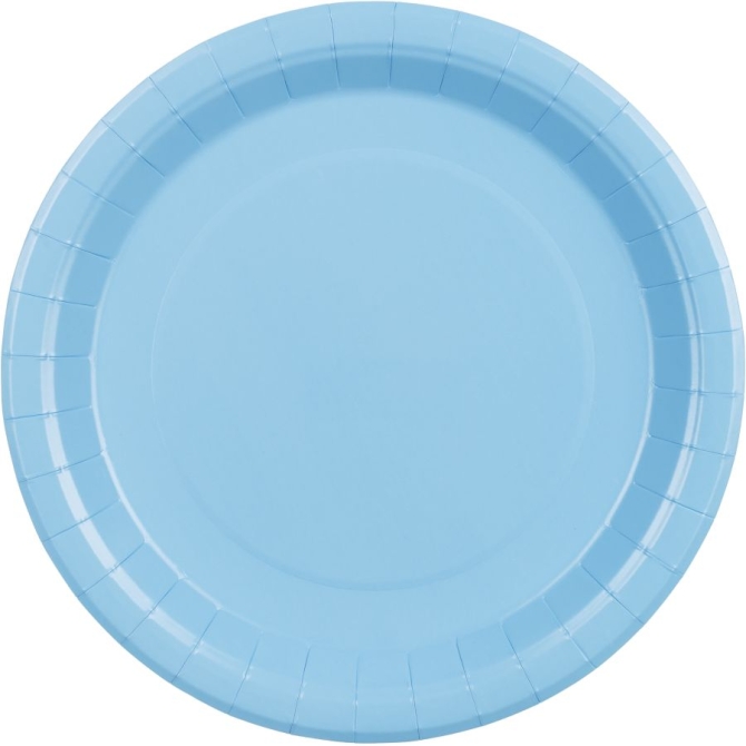 6 Piatti Blu Pastello �23 cm - Cartone 
