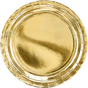6 Piatti Oro �23 cm - Cartone