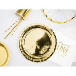 6 Piatti Oro Ø23 cm - Cartone. n°1