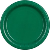 6 Piatti Verde Scuro �18 cm - Cartone