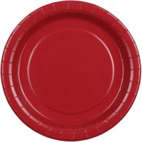 6 Piatti Rosso Borgogna �18 cm - Cartone