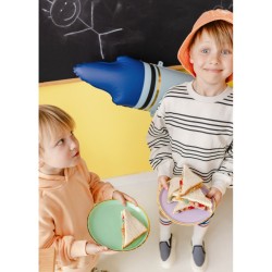 6 Piatti Misti con Bordo Dorato �23 cm - Cartone. n�6