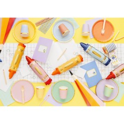 6 Piatti Misti con Bordo Dorato �23 cm - Cartone. n�7