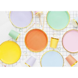 6 Piatti Misti con Bordo Dorato �23 cm - Cartone. n�8