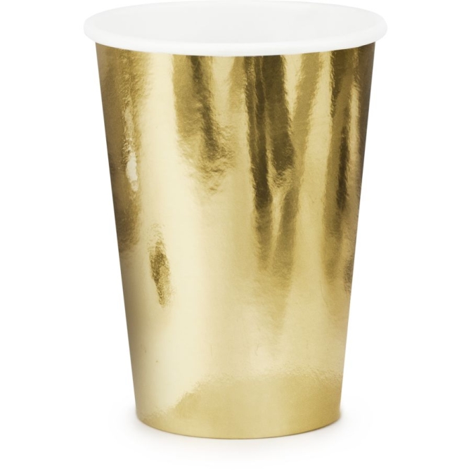 6 Bicchieri Oro 22 cl - Cartone 