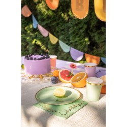 6 Bicchieri Misti con Bordo Dorato,  22 cl - Cartone. n�6