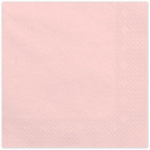 20 tovaglioli rosa pastello 33 cm - Carta