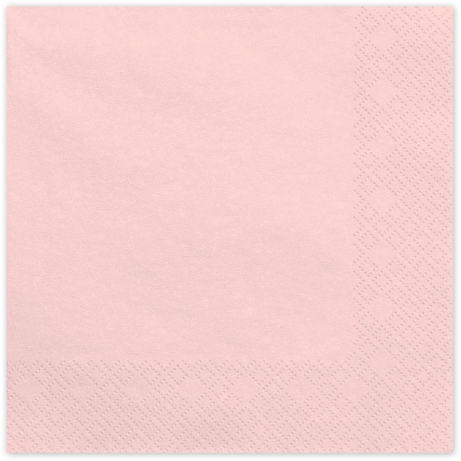 20 tovaglioli rosa pastello 33 cm - Carta 
