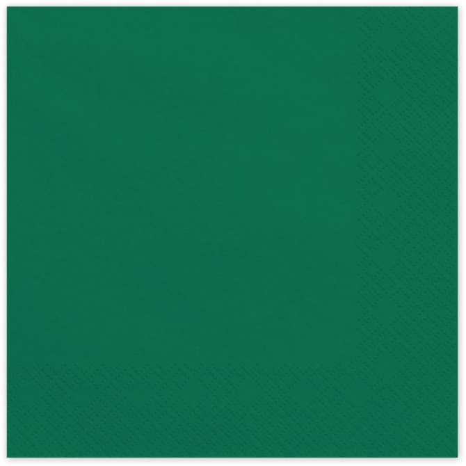 20 Tovaglioli Verde Scuro 33 cm - Carta 