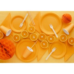 20 Tovaglioli Arancioni 33 cm - Carta. n�2