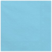 20 tovaglioli blu pastello 33 cm - Carta
