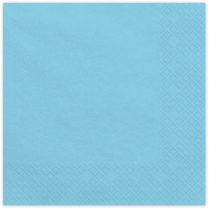 20 tovaglioli blu pastello 33 cm - Carta