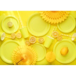 Tovaglia gialla 137 x 183 cm - Plastica riutilizzabile. n�2