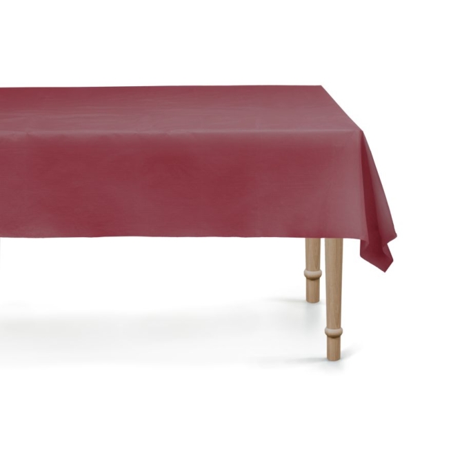 Tovaglia rosso bordeaux 137 x 183 cm - Plastica riutilizzabile 