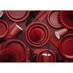 Tovaglia rosso bordeaux 137 x 183 cm - Plastica riutilizzabile. n�2