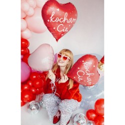 Palloncino in foil a forma di cuore rosa - 45 cm. n�6