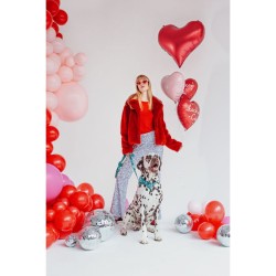 Palloncino in foil a forma di cuore rosa - 45 cm. n�7