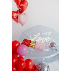 Palloncino in foil a forma di cuore rosa - 45 cm. n�8