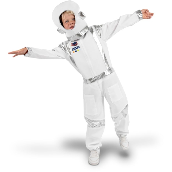 Costume da astronauta bianco - Taglia 116-128 cm 