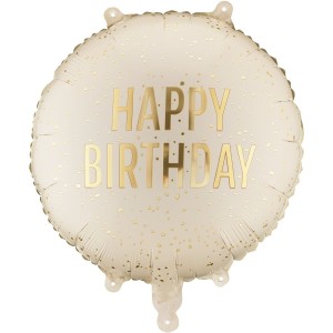 Palloncino in alluminio elio Happy Birthday Cream � 35 cm