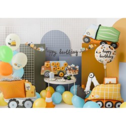 Pallone gigante in alluminio con disegno di camion da costruzione - 87 cm. n�1