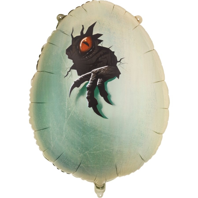 Palloncino gigante a forma di uovo di dinosauro di Jurassic World in lamina metallica � 64 cm 