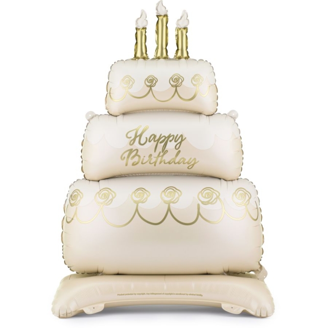 Torta gigante con palloncini in lamina metallica � 100 cm 