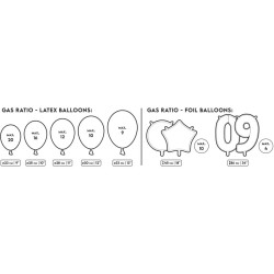 Bombola di elio rosa chiaro � fino a 20 palloncini. n�2