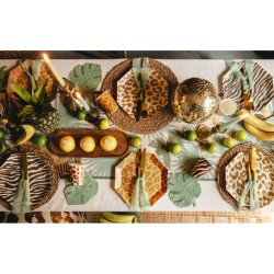 12 tovaglioli con Monstera tropicale. n�2