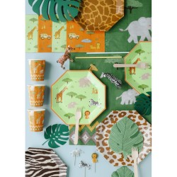 12 tovaglioli con Monstera tropicale. n�5