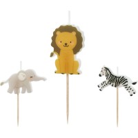 Contiene : 1 x 3 candele Baby Safari