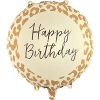 Palloncino in alluminio per elio stampato leopardato 