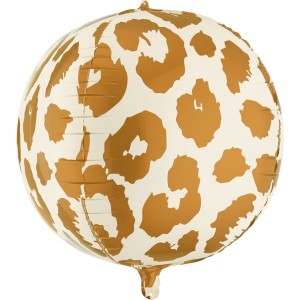 Palloncino rotondo in lamina di elio con motivo a macchie di ghepardo � � 75 cm