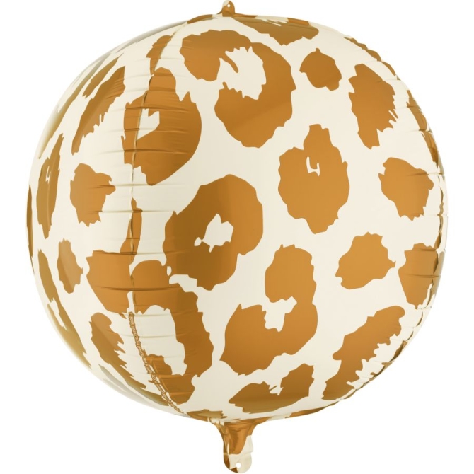 Palloncino rotondo in lamina di elio con motivo a macchie di ghepardo � � 75 cm 