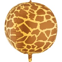 Palloncino rotondo in lamina di elio con macchie di giraffa � � 75 cm