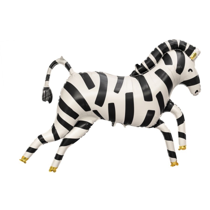 Palloncino gigante a forma di zebra in lamina di elio � 100 cm 