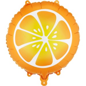 Palloncino in alluminio arancione ad elio, diametro 35 cm