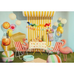 Palloncino in alluminio arancione ad elio,  diametro 35 cm. n�2