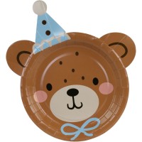 6 piatti a forma di testa d'orso