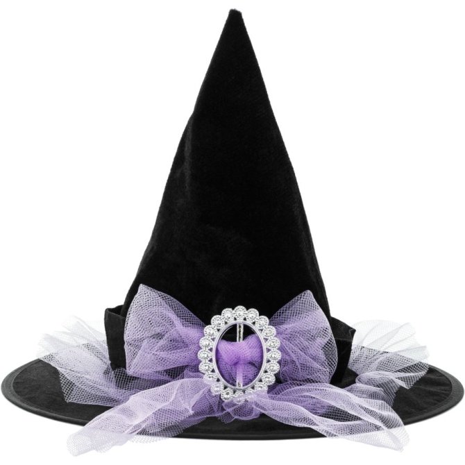 Cappello da strega � Fiocco viola 