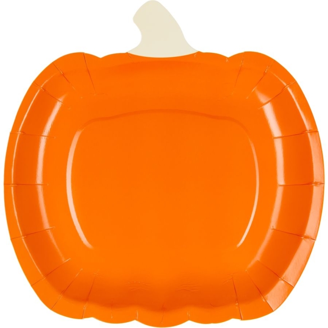 6 piatti a forma di zucca 