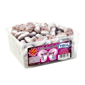 10 caramelle con teschio e ossa incrociate