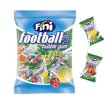 Sacchetto Bubble Gum Football Fini - 80 g 