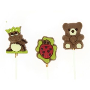 3 Lecca-lecca di cioccolato animale (15 g)